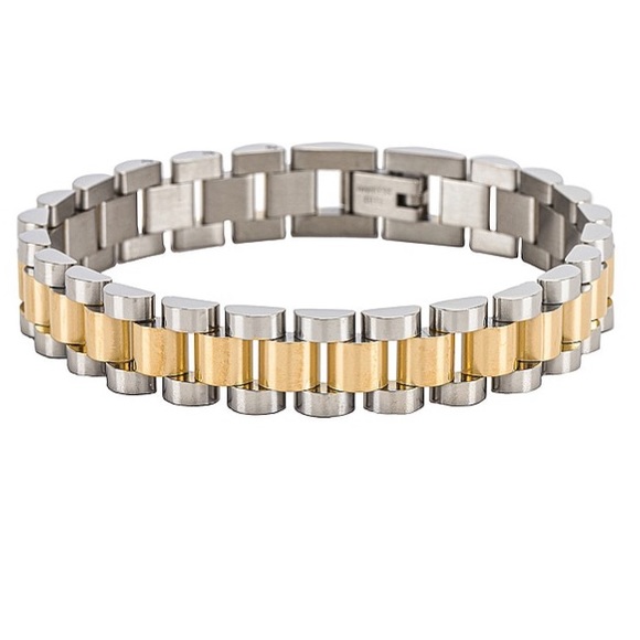 ✨Luv AJ - The Two-Toned Timepiece Bracelet - NEVER WORN ✨ - Picture 1 of 8